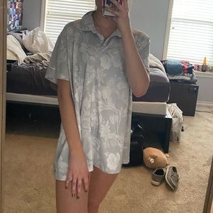 Dri Fit Grey Nike Collared Shirt